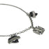 Pendant Necklace Metal Black and Silver