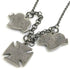 Pendant Necklace Metal Black and Silver
