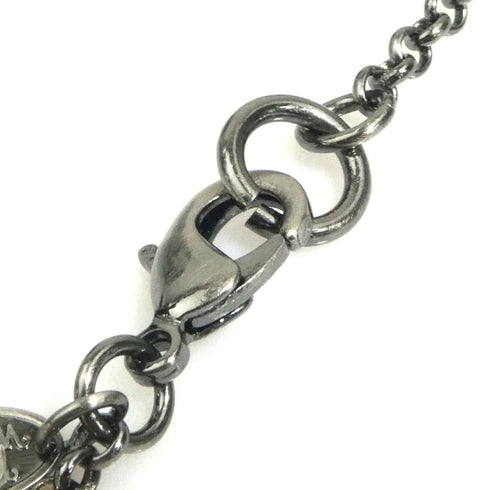 Pendant Necklace Metal Black and Silver