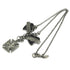 Pendant Necklace Metal Black and Silver
