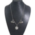 Pendant Necklace Metal Black and Silver