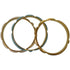 Bangle Metal Gold Light Blue and White Bracelet