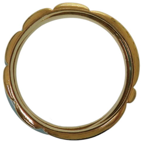 Bangle Metal Gold Light Blue and White Bracelet
