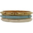 Bangle Metal Gold Light Blue and White Bracelet