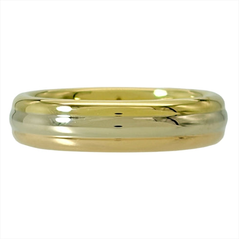 Vendome Louis Cartier Band Ring 18K Tricolor Gold