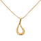 Open Teardrop Pendant Necklace 18K Yellow Gold