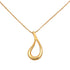 Open Teardrop Pendant Necklace 18K Yellow Gold