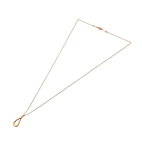 Open Teardrop Pendant Necklace 18K Yellow Gold