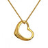 Open Heart Pendant Necklace 18K Yellow Gold 12mm
