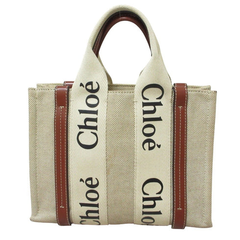 Woody Tote Canvas with Leather Small