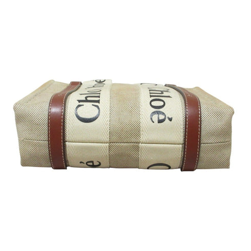Woody Tote Canvas with Leather Small