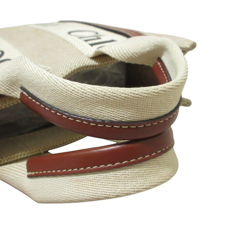 Woody Tote Canvas with Leather Small