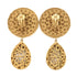 Crystal Clip-On Earrings Brass