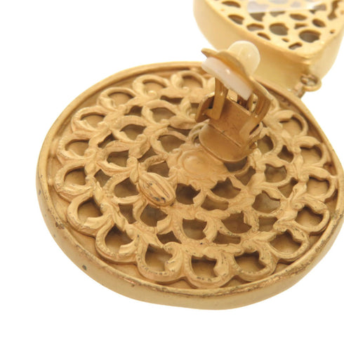 Crystal Clip-On Earrings Brass