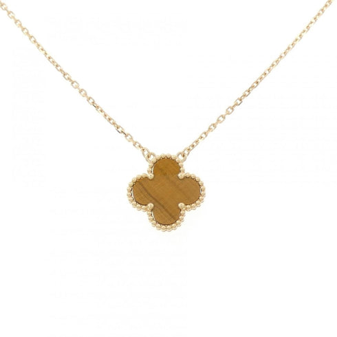 Vintage Alhambra Pendant Necklace 18K Yellow Gold