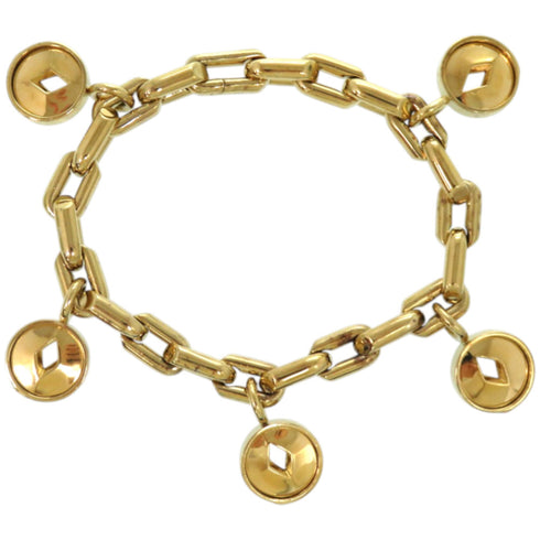 Hollow Medallion Bracelet Sterling Silver