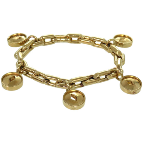 Hollow Medallion Bracelet Sterling Silver