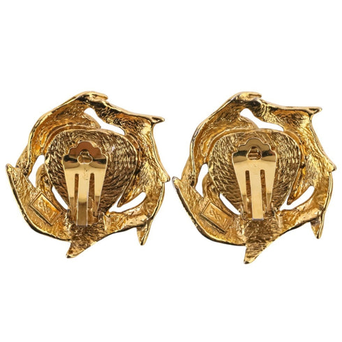 Vintage Earrings Gold-Tone Metal