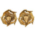 Vintage Earrings Gold-Tone Metal