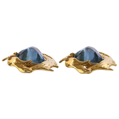 Vintage Earrings Gold-Tone Metal