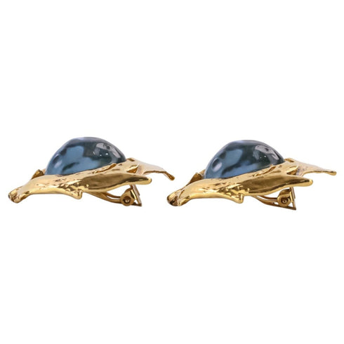 Vintage Earrings Gold-Tone Metal