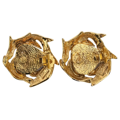 Vintage Earrings Gold-Tone Metal