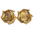 Vintage Earrings Gold-Tone Metal