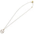 Pendant Necklace Metal and Rhinestone Gold