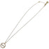 Pendant Necklace Metal and Rhinestone Gold