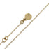 Pendant Necklace Metal and Rhinestone Gold