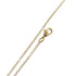 Pendant Necklace Metal and Rhinestone Gold