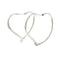 Open Heart Earrings Sterling Silver 29.5mm Sterling Silver