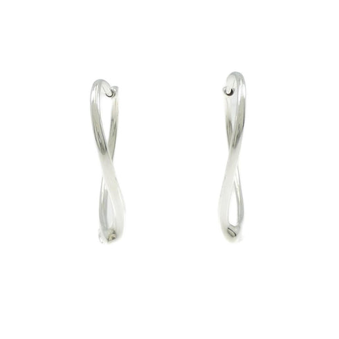 Open Heart Earrings Sterling Silver 29.5mm Sterling Silver
