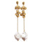 Pearl Earrings Brass