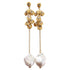 Pearl Earrings Brass