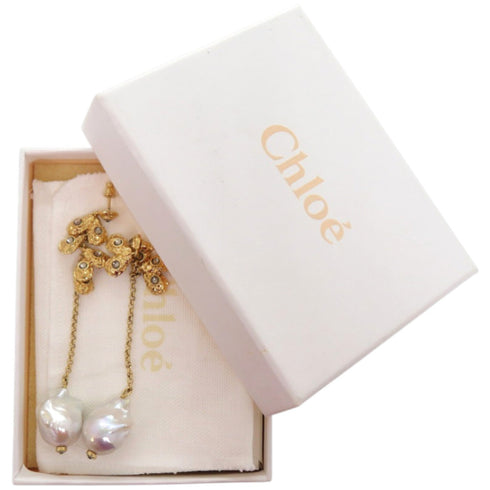 Pearl Earrings Brass