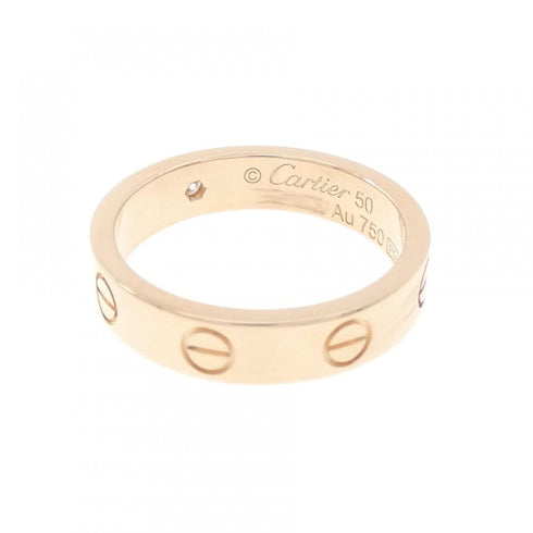 Love Ring 18K Rose Gold Mini with Diamond