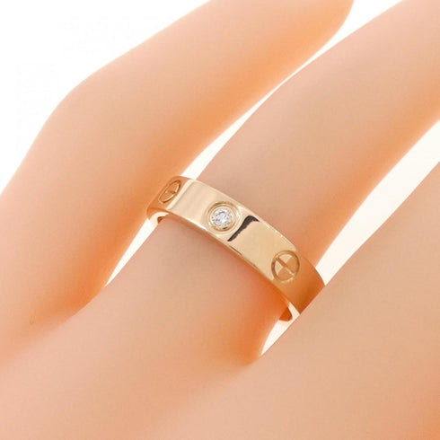 Love Ring 18K Rose Gold Mini with Diamond