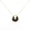 Amulette Pendant Necklace 18K Rose Gold with Diamond and Onyx Small