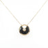 Amulette Pendant Necklace 18K Rose Gold with Diamond and Onyx Small
