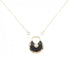 Amulette Pendant Necklace 18K Rose Gold with Diamond and Onyx Small