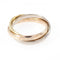 Vendome Louis Cartier Band Ring 18K Tricolor Gold