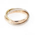 Vendome Louis Cartier Band Ring 18K Tricolor Gold