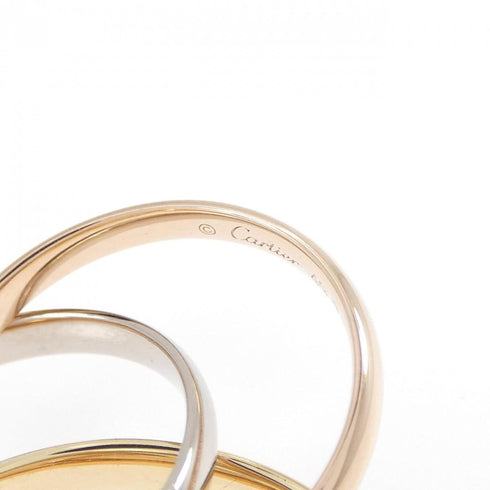Vendome Louis Cartier Band Ring 18K Tricolor Gold