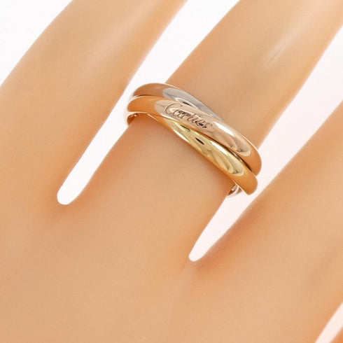 Vendome Louis Cartier Band Ring 18K Tricolor Gold