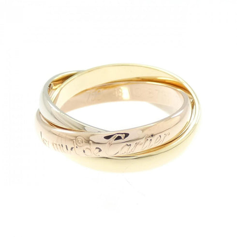 Vendome Louis Cartier Band Ring 18K Tricolor Gold