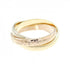Vendome Louis Cartier Band Ring 18K Tricolor Gold