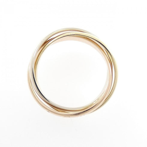 Vendome Louis Cartier Band Ring 18K Tricolor Gold