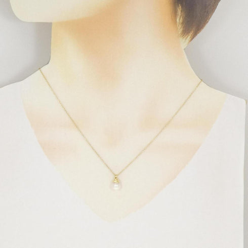 Pendant Necklace 18K Yellow Gold Medium with Pearl