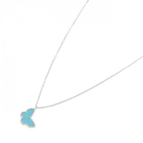 Sweet Alhambra Pendant Necklace 18K White Gold